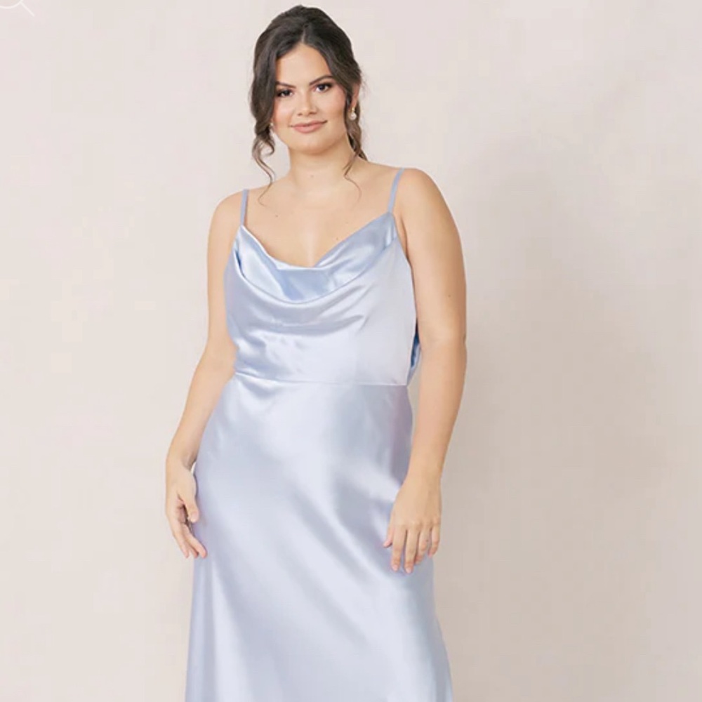 Revelry Nadia Satin Dress in Blushing Bride Size 12